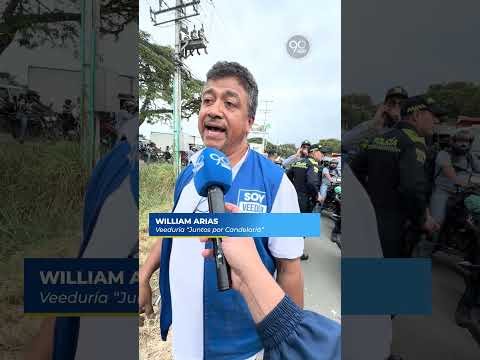 Protesta en la vía Cali - Candelaria por contaminación y malos olores provocados por empresas