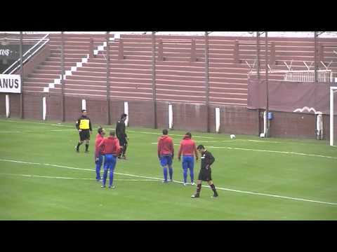 Amistoso Lanus - Nacional. Penal a Acosta, definicion de Romero