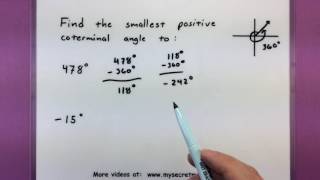 Finding coterminal angles