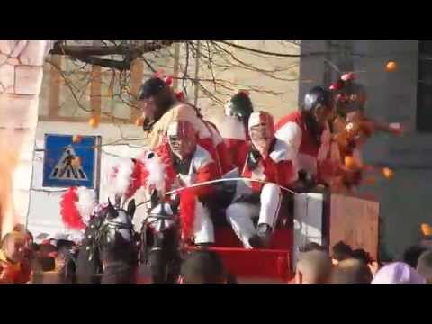 Battaglia arance - carro da getto I Seguaci di Re Arduino - Carnevale Ivrea 2015