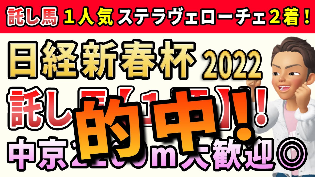 日経新春杯2022【託し馬1頭】公開！切れ味よりも『持久力＆持続力』が重要！舞台適性バッチリのアノ馬に託します！