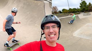 Old Dudes Skateboarding at the Edge Skatepark in Allen, TX!