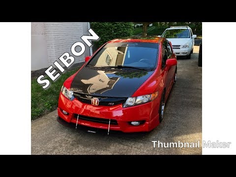 Civic Si Seibon Carbon Fiber Hood Install