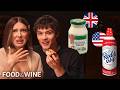 Millie Bobby Brown Louis Partridge Try English Vs American Food Food Wine