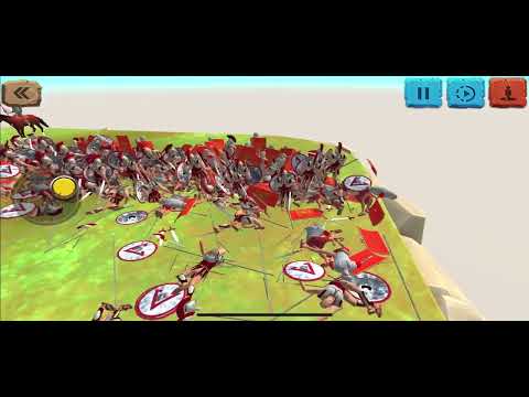 Ancient war romanus vs spartan Warriors|animal revolt battle simulator