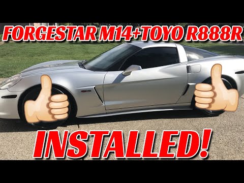 Forgestar M14 Wheels & Toyo R888R Tires Installed on my C6 Corvette