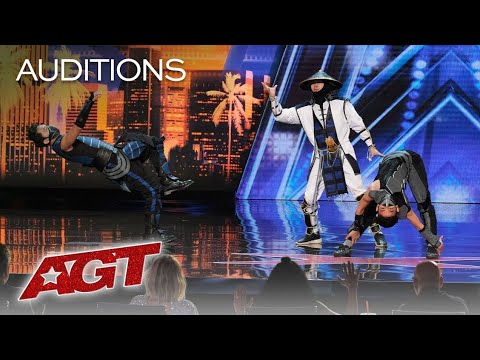 GOLDENBUZZER🤯EPIC Dance Crew Delivers Mortal Kombat Street Fighter Show - America's Got Talent 2019