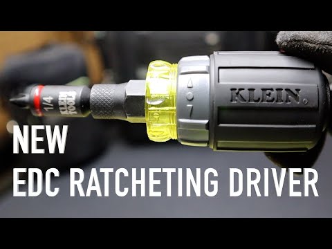 NEW Klein Tools EDC 7-in-1 Ratcheting Impact Stubby Screwdriver Nut Driver | KNECT 32561HDRT