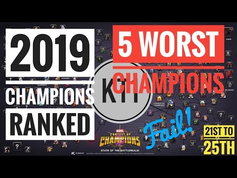 5 Worst Champions Of 2019! 2019 Champions Ranked! Episode 1/5! 21st To 25th Spot!