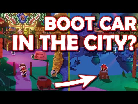 Hacking the Boot Car into Shroom City in Paper Mario: The Origami King (Glitches, animations, etc)