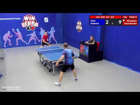 07:30 Саенко Олег 1-3 Демченко Владислав  стол 5  ЮГ-2  15.07.22
