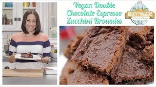 Vegan Double Chocolate Zucchini Brownies