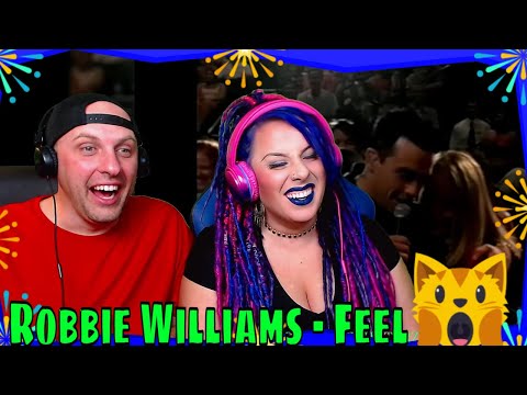 Reaction To Robbie Williams - Feel (live) (With Katie Couric, Simon Cowell, & Mike Myers) #reaction