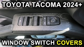 Toyota Tacoma (2024-2025): Window Switch Black Wood Grain Covers Installation!