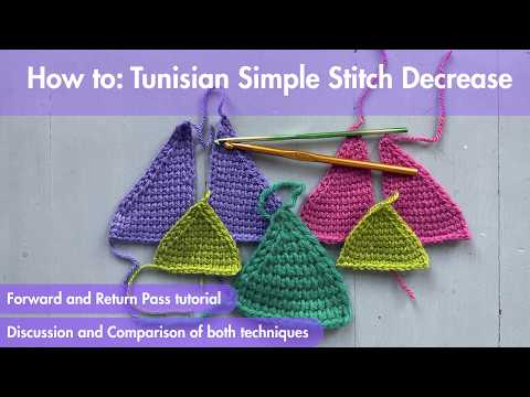Detailed Tutorial For Tunisian Crochet Forward Pass And Return Pass Decrease