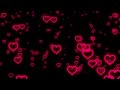 Red Neon Light Hearts Flying Raining Heart Background Video Loop 4 Hours 4K Animated Background