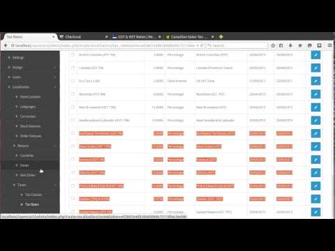 opencart canada taxes guide