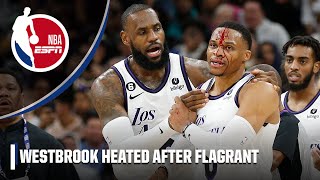 Russell Westbrook HEATED after Flagrant 2 foul by Zach Collins | NBA on ESPN