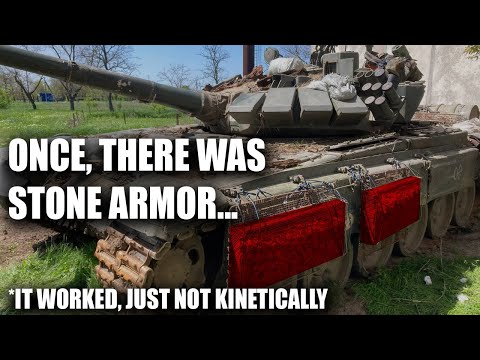 Stone Armor on Russian Tanks - Improvised Armor