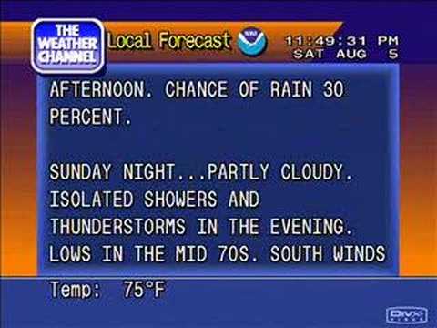 WeatherSTAR 4000 Emulator Clip: 11:48 PM - 8/05/06