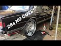 28s ON THE BOX CHEVY WITH NO CUTTIN !!!!