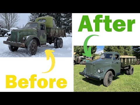 FULL RESTORATION - Before & After - Old Dump Truck - GAZ 93B (1965) | ГАЗ 93Б После Реставрации