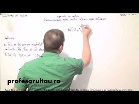 05   cls9   Vectori in plan   operatii cu vectori descompunerea unui vector intr un reper cartezian   aplicatii   partea 3