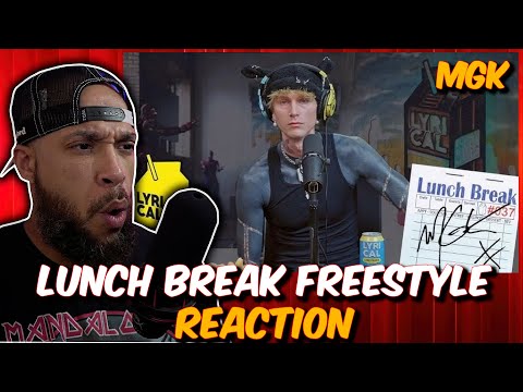First Time REACTION to MGK "Lunch Break Freestyle" - He Snapped With Two Styles!
