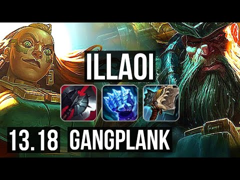 ILLAOI vs GP (TOP) | 1700+ games, 6 solo kills, 1.0M mastery | EUW Grandmaster | 13.18