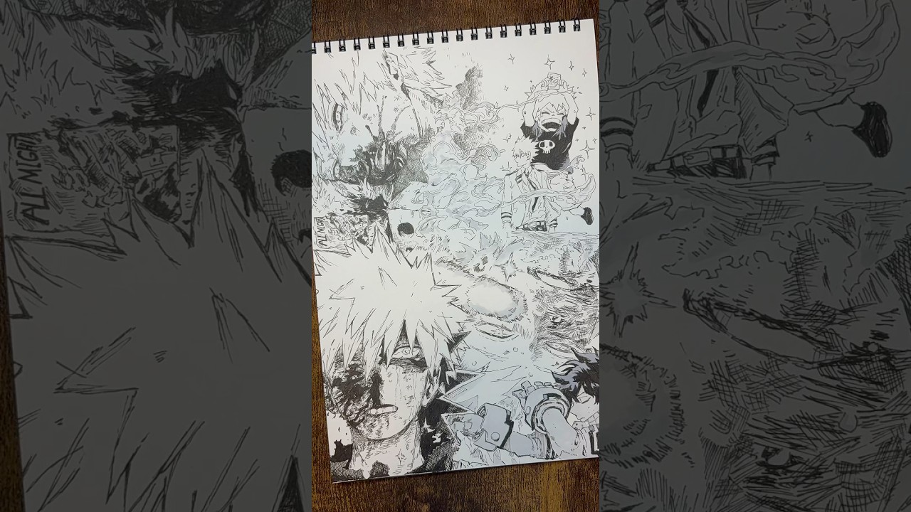 「サイン欲しかったんだよなぁ」#一発描き #模写 #ヒロアカ #爆豪勝己 #shorts