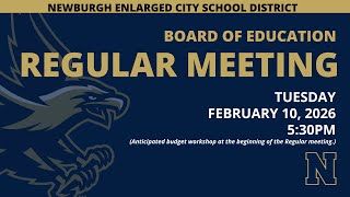 BOE Regular Meeting - February 9, 2026 - 5:30PM