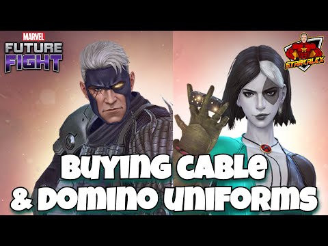 BUYING CABLE AND DOMINO UNIFORMS #marvelfuturefight #starkalex