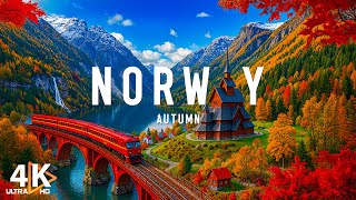 Autumn in Norway 4K 🍁 Golden Autumn Leaves on Majestic Fjords & Waterfalls | VIDEO 4K UHD
