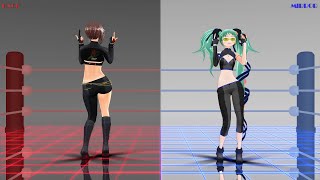 【MMD】踊 [odo][back side ＆ mirror][60fps]【初音ミクCOVER】【ミクナナflowerあかりMIX】