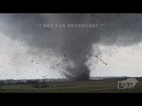 04-26-2024 Lincoln, Nebraska - Tornado Crossing i-80 - Close Range - Debris Lofted