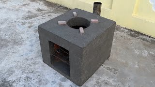 Outdoor Wood Stove With Creative Ideas From Fired Bricks And Cement - Construction Diy