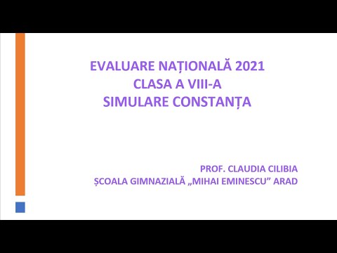 Evaluare Nationala 2021 - Simulare Constanta