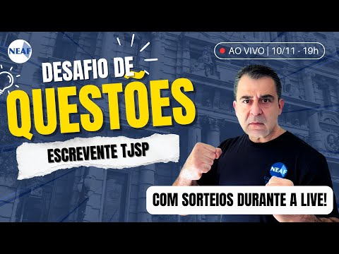 🔴 ESCREVENTE TJSP 2025 | Desafio de Questões do Alessandro Ferraz