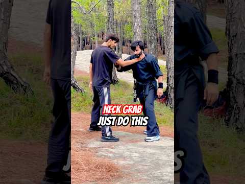 He Grab your Neck Do THIS🔥 #survival  #selfdefense #kravmaga #uk #taekwando #usa #fighting #ninja