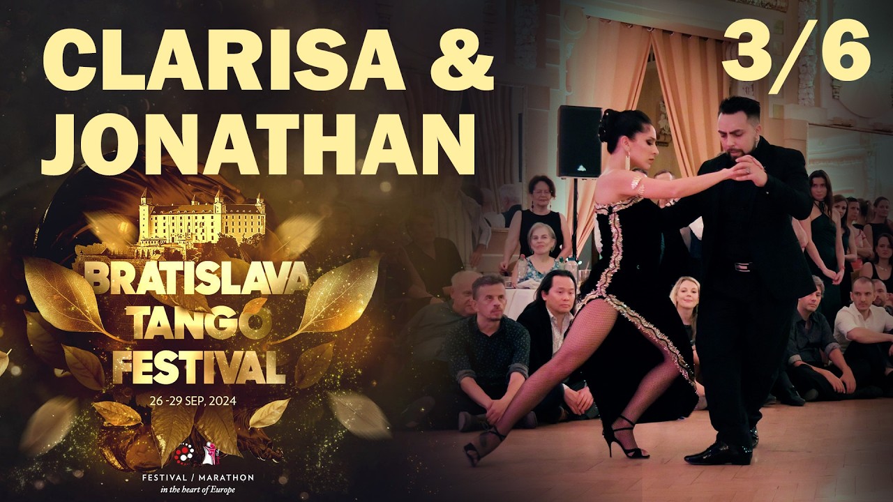 Video thumbnail for Jonathan Saavedra & Clarisa Aragon 3/6 @Bratislava Tango Festival 2024 - Los sueños, Piazzolla