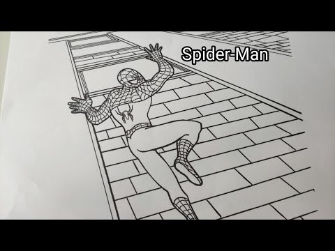 SPIDER-MAN EN ACTION SUPER HÉROS MARVEL COLORIAGE FACILE