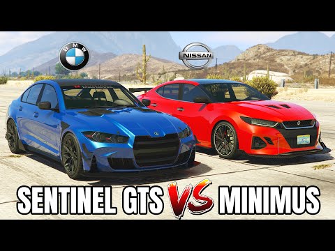 GTA 5 ONLINE - SENTINEL GTS VS MINIMUS (WHICH IS FASTEST?)
