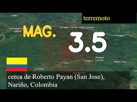 😱🚨  Terremoto cerca de Roberto Payán (San José), Nariño, Colombia actualizaciones en vivo hoy: Terre