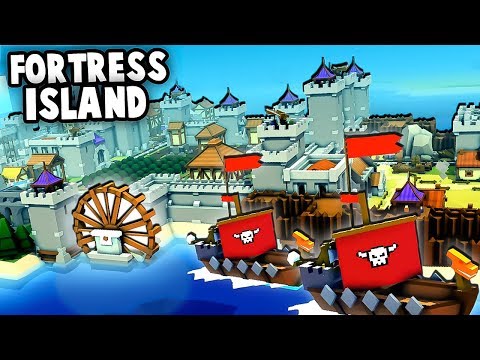 Building FORTRESS ISLAND vs HUGE Vikings Invasion! (Kingdoms and Castles New Update gameplay)