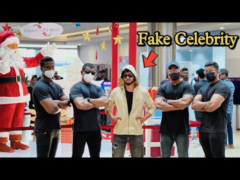 Fake celebrity with bodyguards prank 🔥ശോഭാ mall ഇളക്കി മറിച്ചു🥵 |  fayizzibrahim