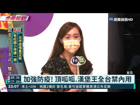 加強防疫! 頂呱呱.漢堡王全台禁內用