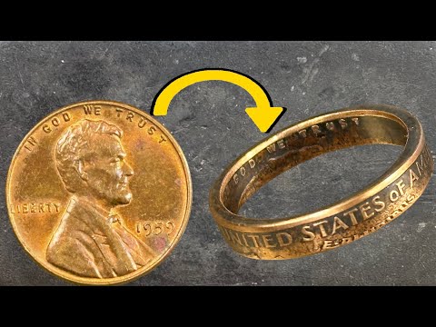 Make a ring from a genuine US Copper Penny - Coin Ring making
