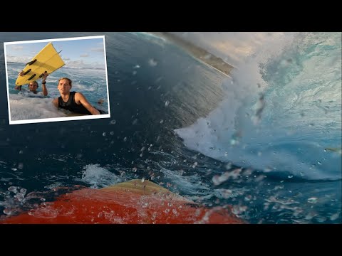 Broken Board in +30ft Waves!! Gopro found by Random Guy!!