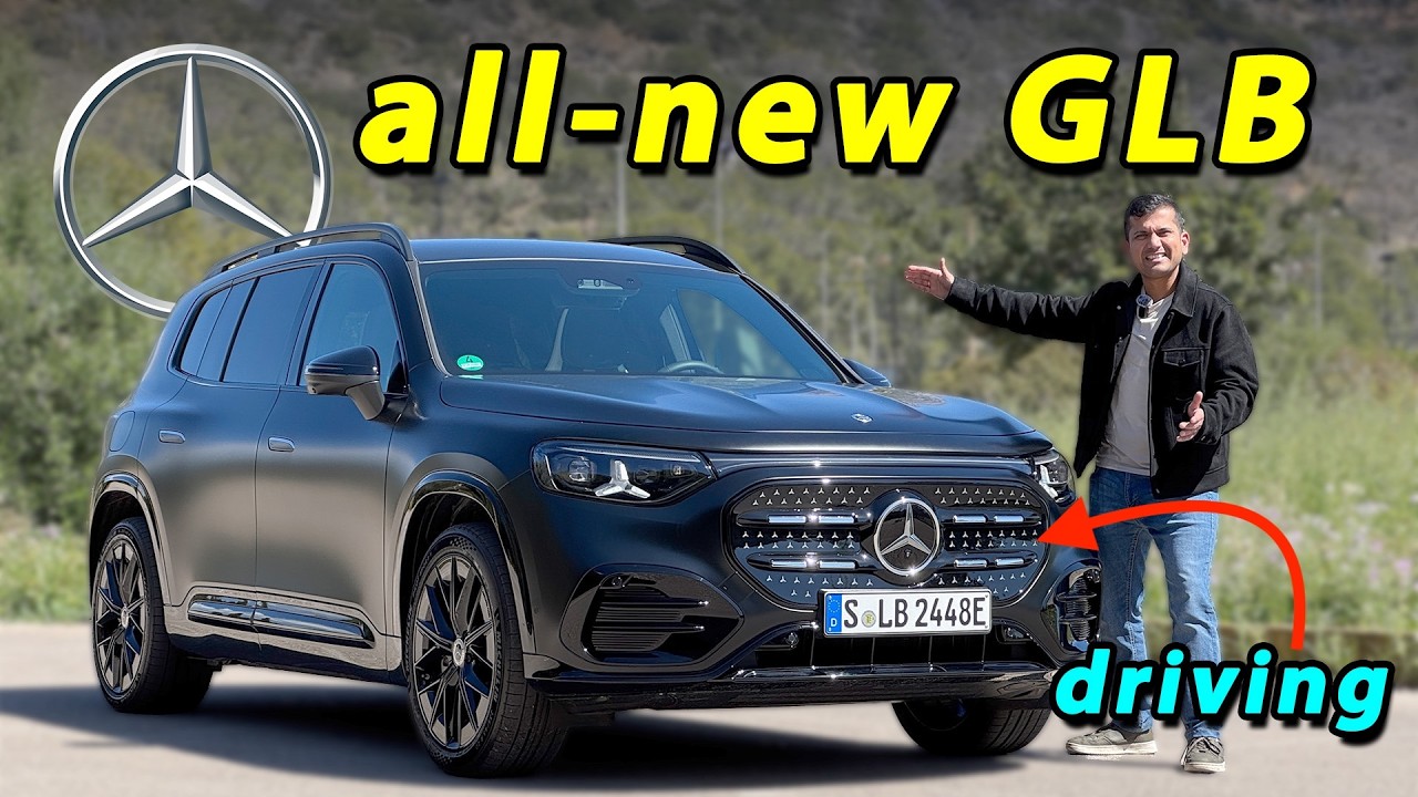 all-new Mercedes GLB driving REVIEW (2027) with GLB EQ (EV)