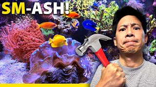 I took my viewers' advice and gutted the 135g reef tank.